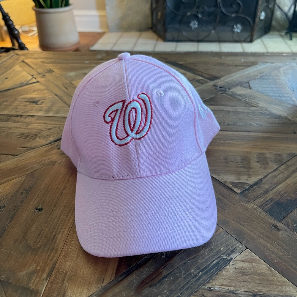 Pink Washington Nationals Velcro Baseball Hat
